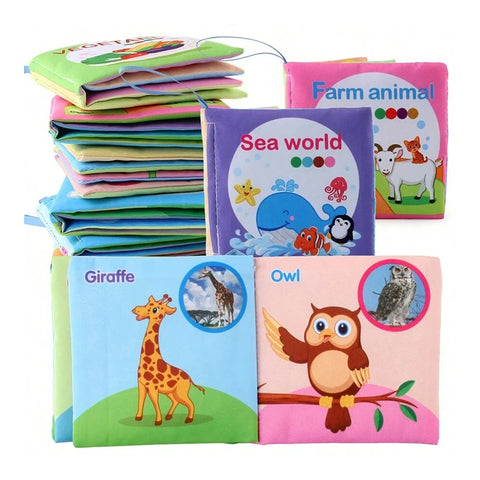 Cloth Books Baby Toys, Colorful Fabric Baby Learning Books Touch And Feel Crinkle Sounds, For Halloween Thanksgiving Christmas