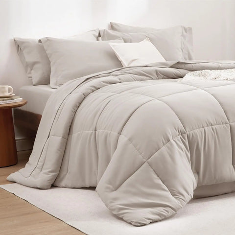 Bedsure Comforter Set - Reversible Queen Bed in a Bag with Comforters, Sheets, Pillowcases Queen King Full Twin