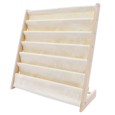 Wooden Bookcase Children Kids Book Shelf Storage Rack Tidy Organizer 6 Tiers HOT Natural Beige Easy Installation & Durable Use