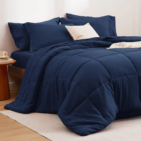 Bedsure Comforter Set - Reversible Queen Bed in a Bag with Comforters, Sheets, Pillowcases Queen King Full Twin