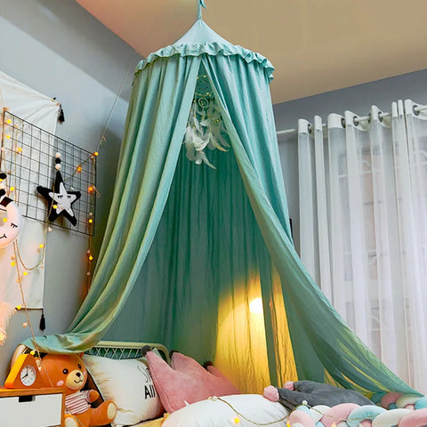 Hung Dome Mosquito Net for Baby Children Crib Bed Tent Girls Kids Bedding Living Room Decor Corner Canopy Tent Mosquito Net Bebe