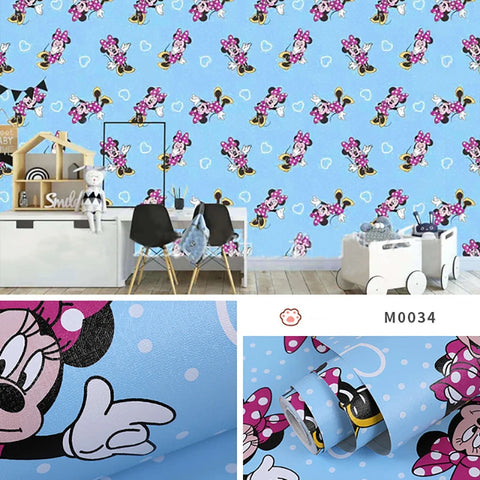 Sevenland Self Adhesive Waterproof Cartoon Pattern Kitchen Cupboard Cabinet PVC Wallpaper Wall Sticker Home Decor Cute