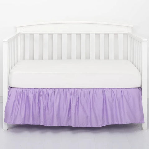 Top Selling Well Made Crib Bed Skirt Add White Top Sheets -4 Sides Pleated Ruffles for Baby Boys Girls Toddler Nursery Bedspread