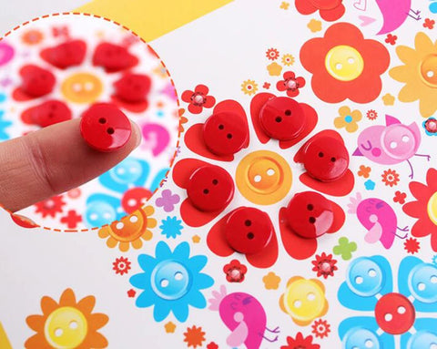 8Pcs/5pcs Kids DIY Button Stickers Drawing Toys Handmade School Art Class Painting Drawing Craft Toys Children Early Educational