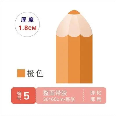 Pencil Wall stickers self-adhesive kindergarten Wallpaper children's room pencil soft pack anti-collision wall Stickers crib