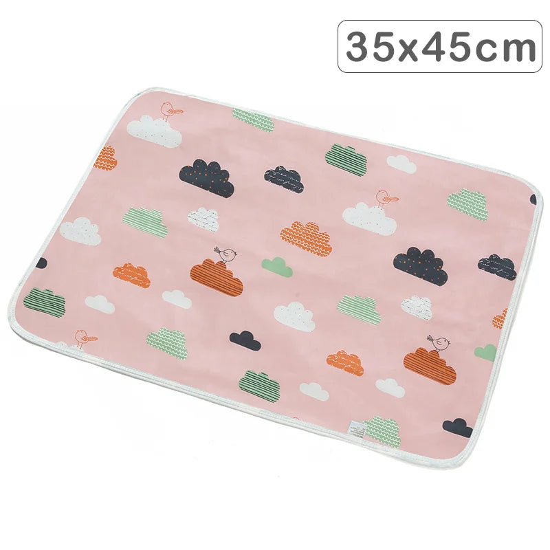 35x45cm Baby Reusable Mattress Waterproof Diapering Changing Pads Cotton Washable Newborn Mattress Baby Changing Mat