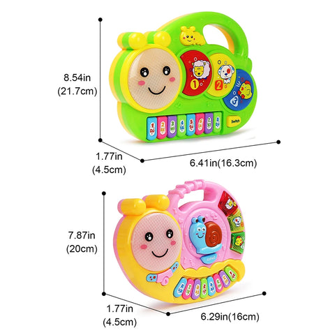 Kid Cartoon Piano Keyboard Game Electronic Multifunctional Toy Animal Sound Flashing Light Baby Instrument Educational Toys Gift
