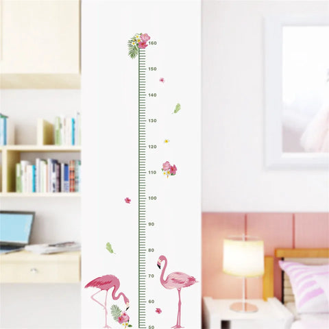Cartoon Animals Height Measure Wall Sticker Unicorn Dinosaur Wallpaper For Kids Room Nursery Child Growth Ruler Growth Chart