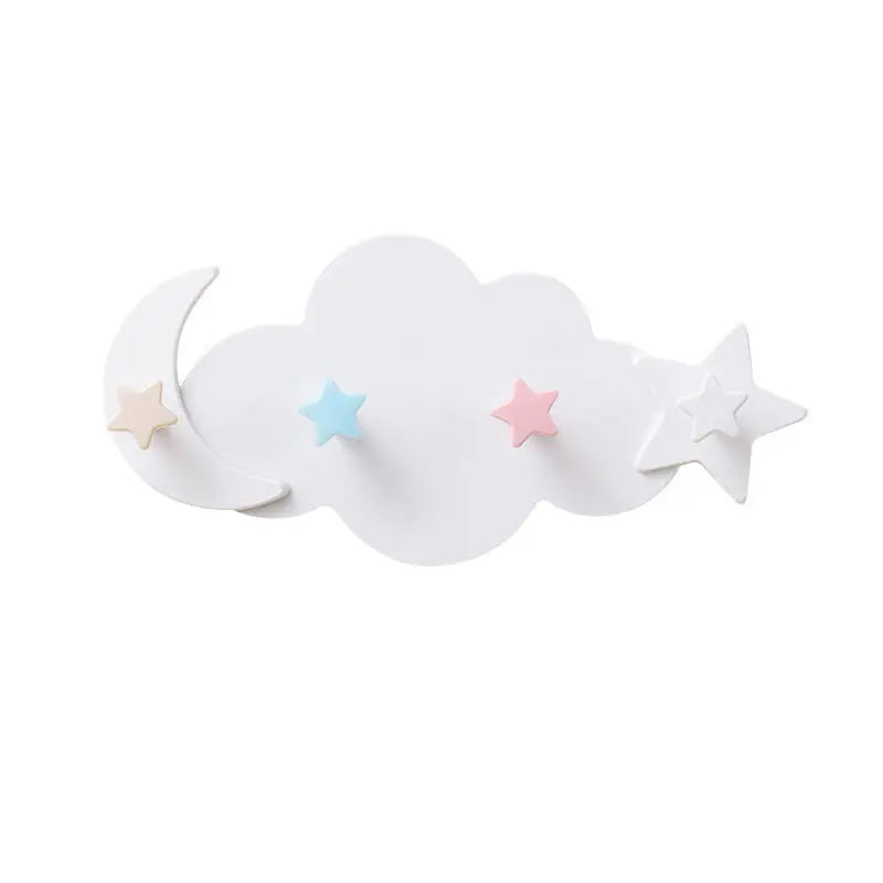 Self Adhesive Hooks Kawaii Cartoon Cloud Children's Room Hook On The Wall Hanging Decor Seamless Door Clothes Hanger Bathroom
