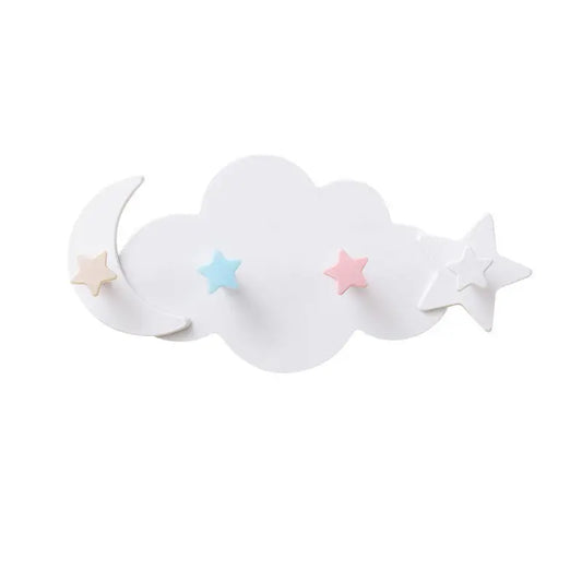 Self Adhesive Hooks Kawaii Cartoon Cloud Children's Room Hook On The Wall Hanging Decor Seamless Door Clothes Hanger Bathroom