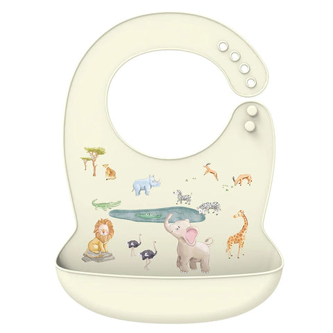 Silicone Babi Bib Waterproof Saliva Dripping Banana Bibs Cartoon Newborn Feeding Soft Edible Aprons Baby Adjustable Burp Scarf