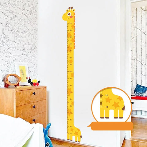 Cartoon Animals Height Measure Wall Sticker Unicorn Dinosaur Wallpaper For Kids Room Nursery Child Growth Ruler Growth Chart