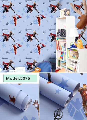 Sevenland Self Adhesive Waterproof Cartoon Pattern Kitchen Cupboard Cabinet PVC Wallpaper Wall Sticker Home Decor Cute