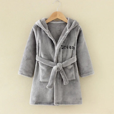 Soft Girl Sleepwear Robe Autumn Winter Children Flannel Bathrobe for girls Boys Pajamas Comfort Kids Cartoon Homewear 2-8 Year