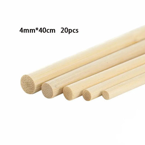 3-8mm Round Wooden Bamboo Sticks DIY Handmade Craft Making Small Wooden Stick Material For WoodworkingSupplies