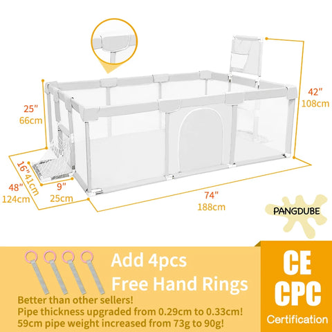 PANGDUBE Baby Playpen Kids Playground for Babies Fence for Children Ball Pit Pool Baby Playground Baby Safety Fence