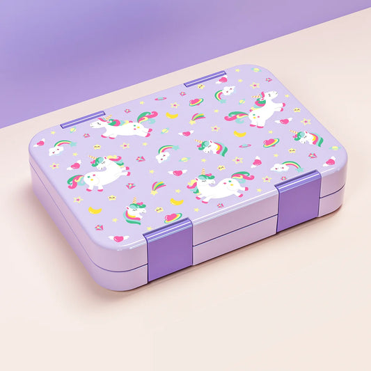 1100ml Cartoon Printed Lunch Box Microwavable Bento Box Interlayer Leakproof Storage Box Hermetic Containers Students School