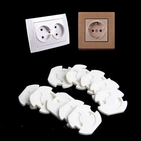 10Pcs EU Power Socket Electrical Outlet Baby Child Safety Guard Protection Anti Electric Shock Plugs Protector Rotate Cover