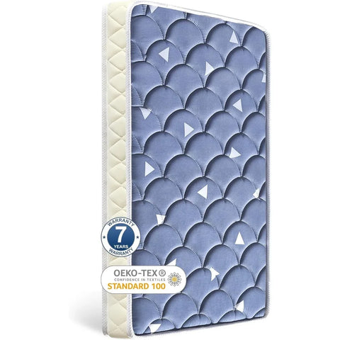 2024Premium Foam 4" Mini Crib Mattress 38" X 24" Thickened Design 3D Wrapped Edge - Comfortable and Firm, Soft Microfiber Fabric