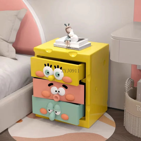 *New creative cartoon bedside table children's home bedroom storage cabinet living room sofa corner table bedroom furniture