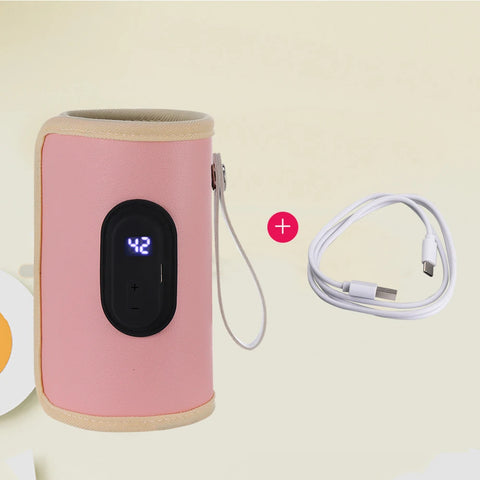 USB Charging Feeding Bottle Heater Heating Sleeve Milk Warmer 5 Temperature Adjust Insulated Breastmilk Warm Bag
