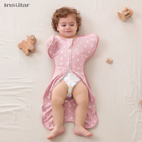 INSULAR Baby Sleeping Bag Newborn Baby Swaddle Sleeveless Sleep Sack Summer Thin Cotton Soft 2-Ways Zipper Diaper Changing
