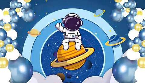 custom cartoon universe starry sky clouds astronaut wallpaper for Child's room decoration TV background 3D Stickers　wall paper