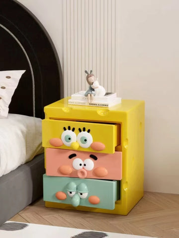 *New creative cartoon bedside table children's home bedroom storage cabinet living room sofa corner table bedroom furniture