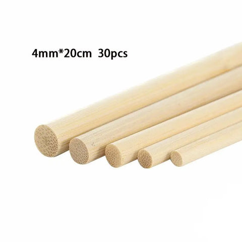 3-8mm Round Wooden Bamboo Sticks DIY Handmade Craft Making Small Wooden Stick Material For WoodworkingSupplies