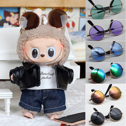 For Labubu Fashion Gradient Sunglasses 17cm Mini Doll'S Clothes Outfit for Labubu Idol BJD Cool Glasses Doll Accessories