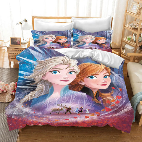 Frozen  3D Children'S Bedding Set Duvet Cover Set kingTwin Size Bedding Sets Universal, Suitable For Children And Adults