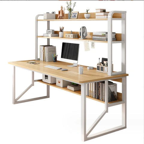 Computer Study Desk With Storage Bookshelf Office Workstation Organizer Desk for Home Students Professionals Length 100/120cm