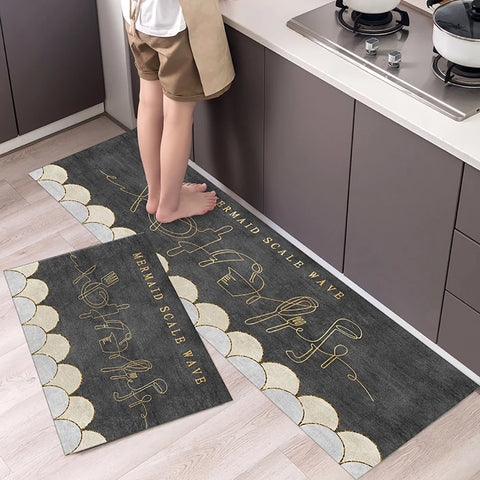 Kitchen Floor Mat Bedroom Living Room Long Bedside Area Rug Hallway Soft Washable Carpet Anti Slip Bathroom Entrance Doormat