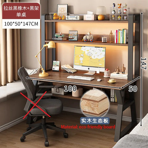 Computer Study Desk With Storage Bookshelf Office Workstation Organizer Desk for Home Students Professionals Length 100/120cm