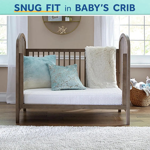 Baby Flex Cool Breathable Hypoallergenic 2-Stage Dual Firm Waterproof Baby Crib Mattress & Toddler Bed Mattress, Cotton