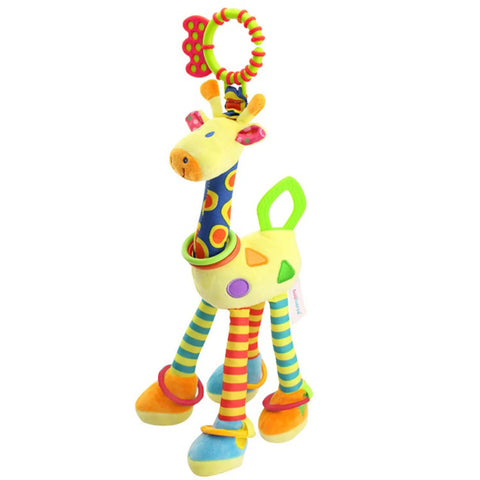 6Types Baby handheld toys rattle music Teether can bite Baby grip training Crib bell Stroller hanging bell Giraffe gift