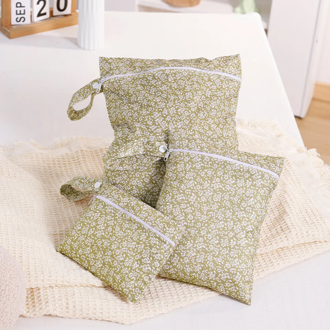 3PCS Recycled Fabric Waterproof Wet Dry Bag Portable Diaper Bag Sanitary Storage Bag