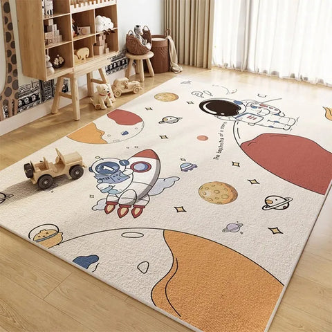 Space Astronauts Carpet for Living Room Home Decoration Sofa Table Large Area Rugs Bedroom Bedside Floor Mat Bathroom Door Mat