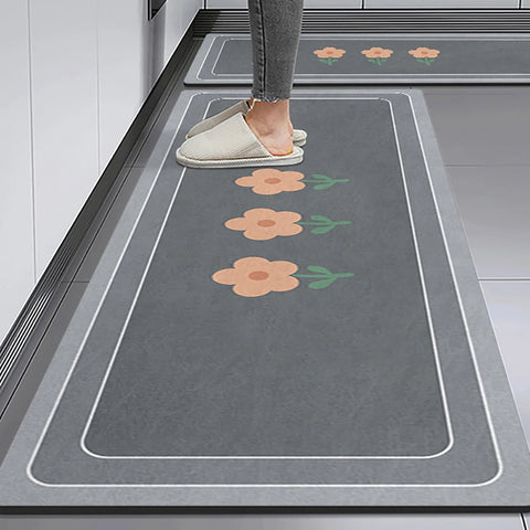 Non-slip Kitchen Mat Long Rugs Crystal Velvet Carpet for Living Room Absorbent Foot Mats Bedroom Doormat Alfombra Small Rugs