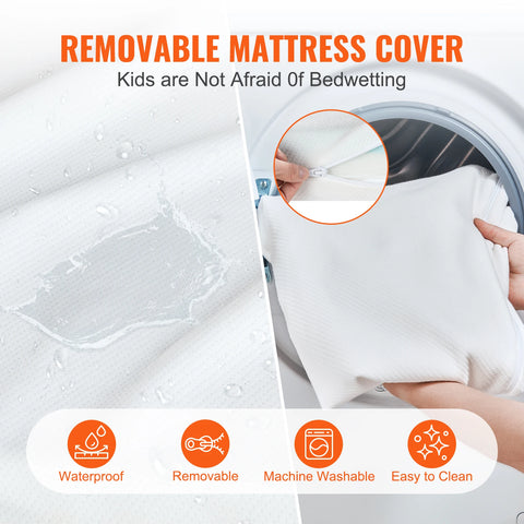 VEVOR Crib Mattress Two-sided Breathable Toddler Mattress of Memory Foam 3 inches Thickness Baby Mattress for Infant and Toddler