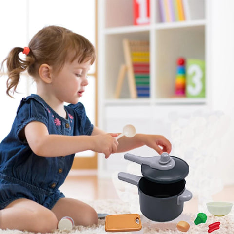 Kids Kitchen Toys Set 92/69/59 PCS Play Kitchen Accessories Kit with Play Pots Pretend Food Cooking Toy Toddler Girls Boy Gift