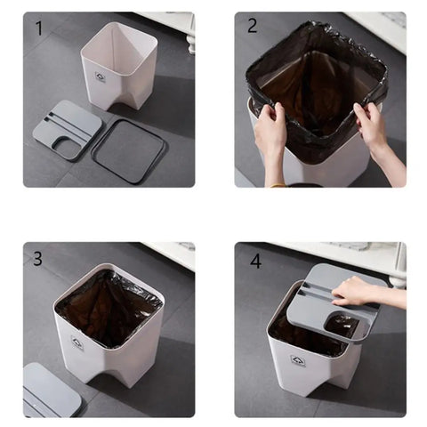 Creative Kitchen Bathroom Stacking Classified Trash Can Recycling Bin Household Dry And Wet Separation Waste Bin