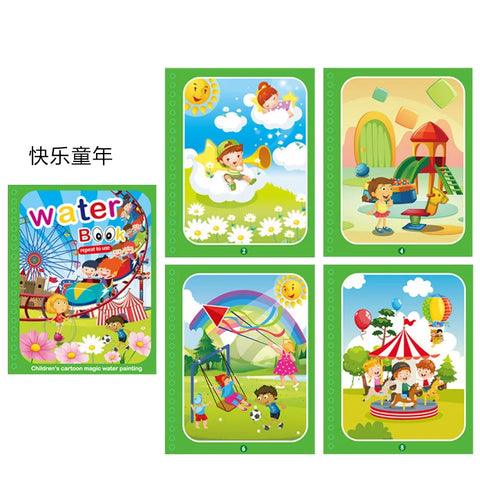 Children DIY Magical Water Painting Book Toddler Early Education Toys Reusable Magic Drawing Coloring Creativity Board For Kids