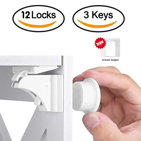 Magnetic Children's Lock for Extra Cabinet Door Safety: A Must-Have for Parents  Drawer Lock  Baby Protection  Baby Safety Lock