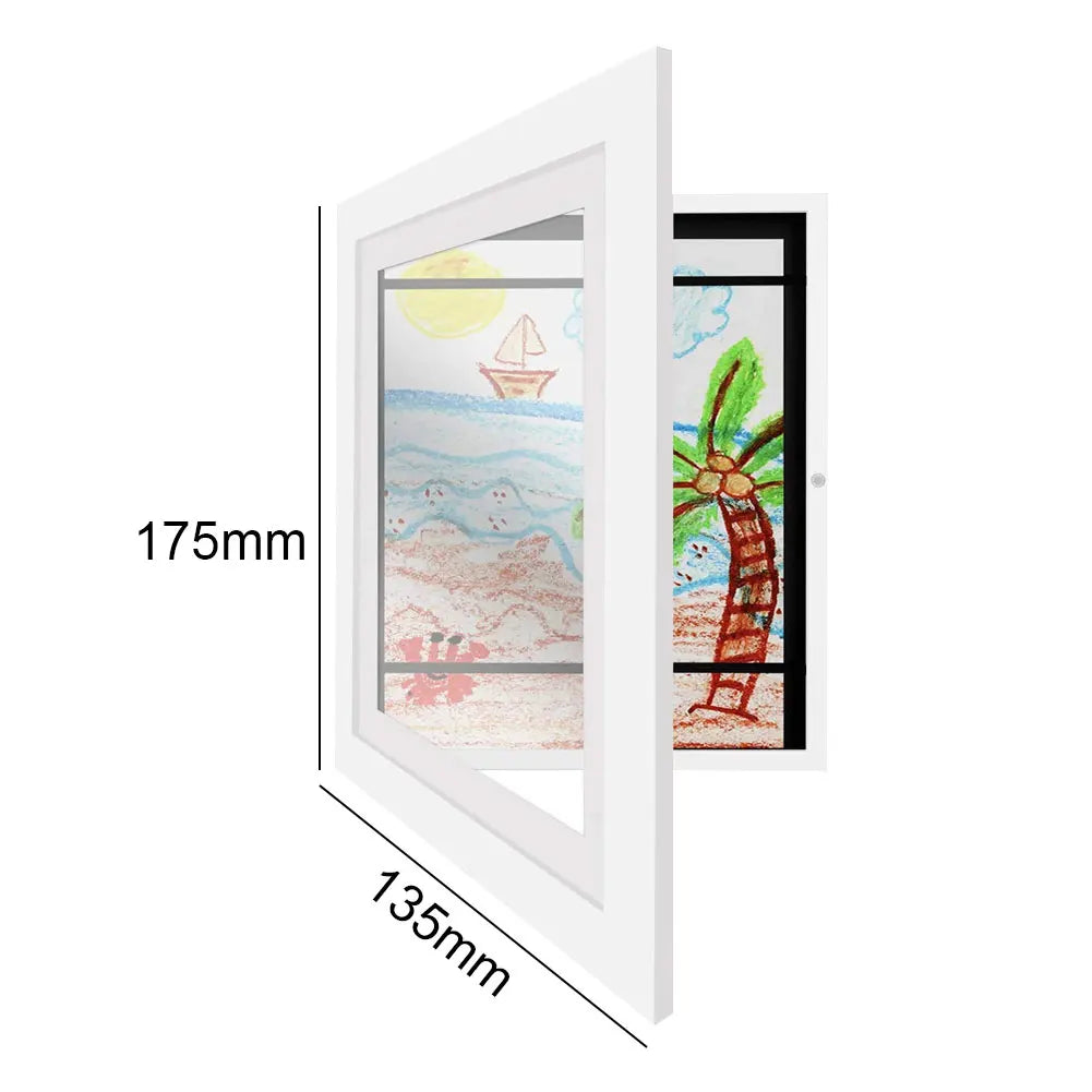 A4/A6 Children Art Frame Wooden Replaceable Photo Display for Poster Photo Drawing Paintings Pictures Display Home Decoration