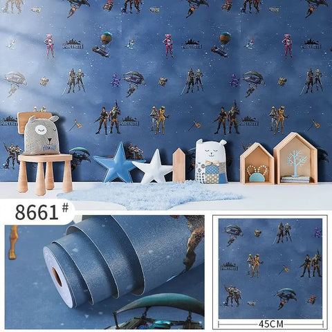 Sevenland Self Adhesive Waterproof Cartoon Pattern Kitchen Cupboard Cabinet PVC Wallpaper Wall Sticker Home Decor Cute