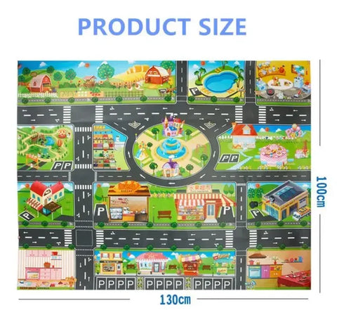 Baby Climbing Playing Mat Game Traffic Road Map Baby Play Mat Toys City Carpet City Car Parking Lot Table Cloth Traffic Signs