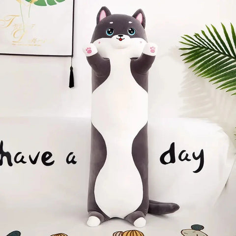 Lovely Husky Side Sleeping Body Pillow 50-130cm Bed Sofa Home Decorative Long Pillow Classmate Friend Birthday Present Cute Gift