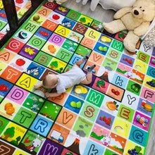 Baby Play Mat Doubel Sided Animals Kids Rug Educational Toys for Children Soft Floor Toddler Crawling Carpet Game Activity Gym