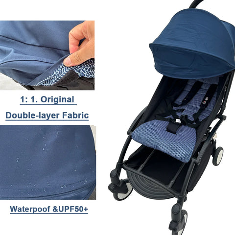 MomTan Stroller Replacement Colth Set For YOYO ,YOYO+ ,YOYO2 Strollers , Waterproof Double Lay 1:1 Original Fabric